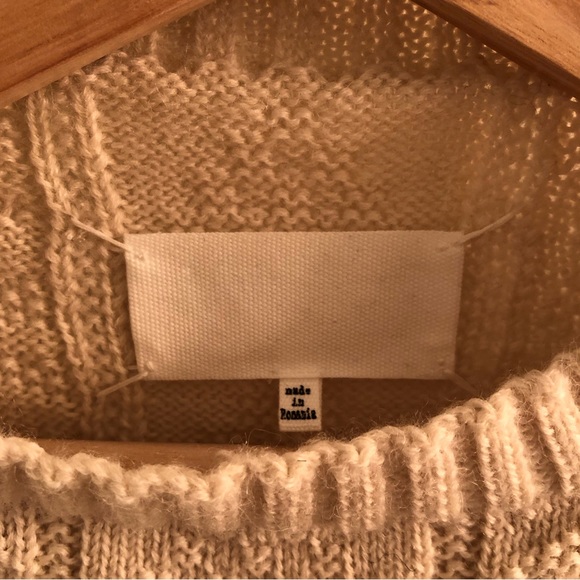 Maison Margiela Off-white Cable-knit Sweater (size L) - Picture 2 of 10